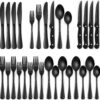 Complete 24-Piece Stainless Steel Cutlery Set – Spoons, Forks & Knives for Family Dining